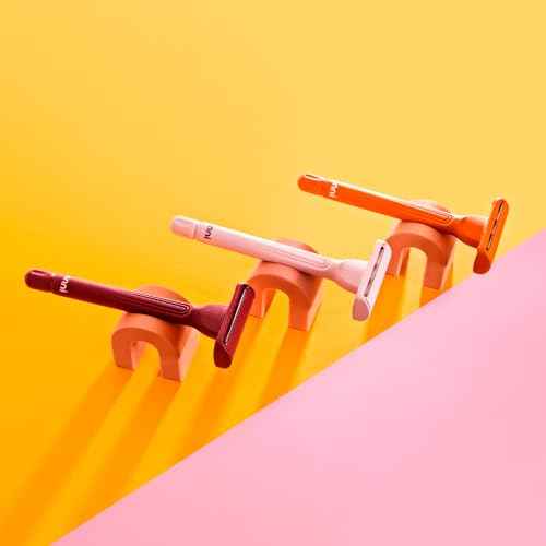 HANNI Hero Safety Razor Holder, Heavy Duty Storage Stand for Shaving Accessories, Bathroom Organizer for Men and Women, Clay