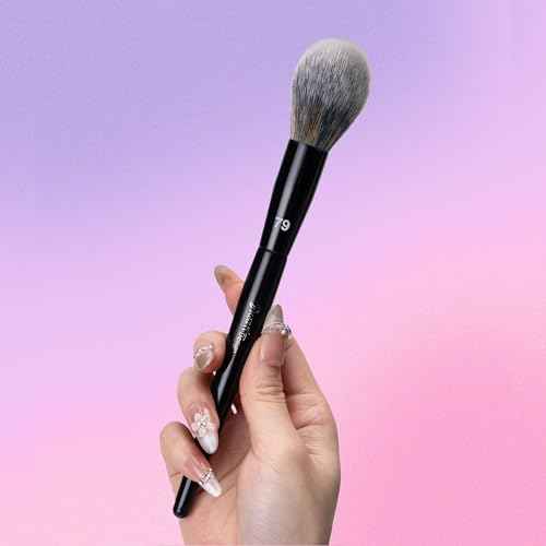 Bueart Design PRO Under-Eye Powder Makeup Brush 79 with Premium Hair,Precision Makeup Tool for Under-Eye, Highlighting, Contouring & Blending, Compatible with Powders, Creams & Liquids