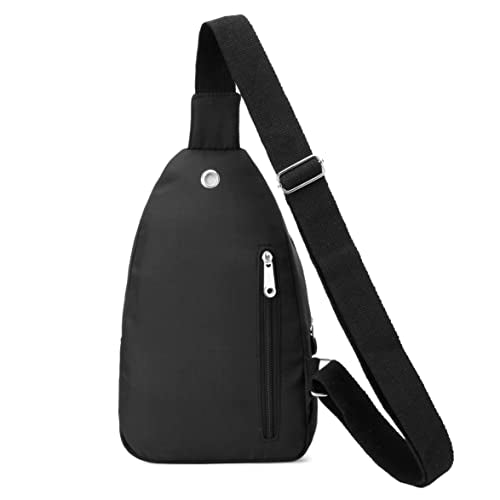 Small Sling Backpack Crossbody Sling Bag for Women, Chest Bag Daypack Fanny Pack Cross Body Bag for Outdoors Hiking Traveling - Black