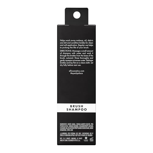 e.l.f. Makeup Brush Shampoo, Gentle Bristles Conditioner To Easily Remove Oils & Dirt From Makeup Brushes, 4.1 Fl Oz, Vegan & Cruelty-Free