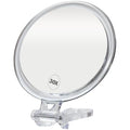 ForPro 30X Magnifying Hand Mirror, 5” Diameter, Folding Handle - Clear