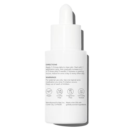Rael Serum for Face ? Miracle Clear Serum with Salicylic Acid, Niacinamide, Zinc, Pore Minimizer, Korean Skin Care (1 fl oz)