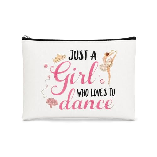 Dance Makeup Bag for Dancers with Zipper, Portable Cosmetic Organizer