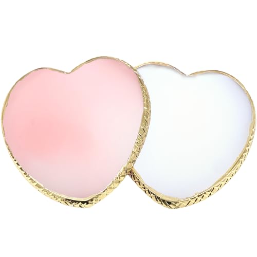 Resin Nail Art Palette Set - Gold Edge Heart Shaped Mixing Board