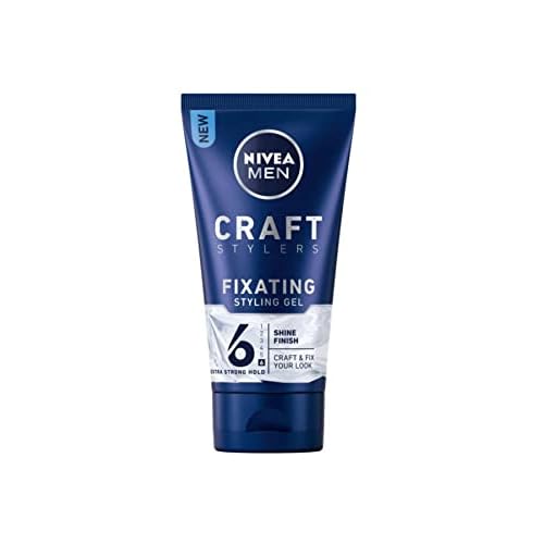 Nivea Men Craft Stylers Fixating Styling Gel Shine Finish Quick and Easy Hair Styling with Extra Strong Hold Pack of 4 x 150 ml