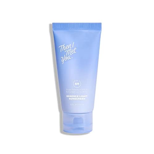 Then I Met You Essence Light Sunscreen, Broad Spectrum SPF 50 Lotion PA+++, with Hyaluronic Acid, Vegan, Cruelty-Free, 1.69 oz