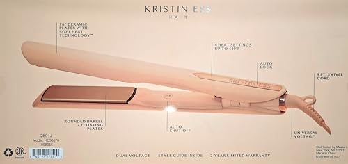 Kristin Ess 3-in-1 Ceramic Hair Straightener & Curling Iron Set