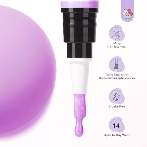 SAVILAND One-Step Gel Nail Pens - 6 Colors, 3-in-1 Base & Top Coat