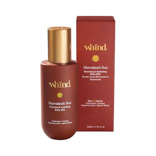 WHIND Hydrating Self-Tanning Body Mist ? Lightweight Bronzing Spray with Hyaluronic Acid & Glycerin for a Natural Tan ? 200ml