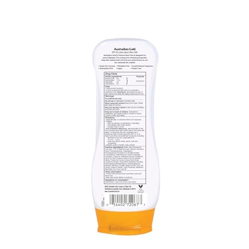 Australian Gold Extreme Sport Sunscreen Lotion SPF 30, 8 Ounce | Broad Spectrum | Sweat & Water Resistant | Non-Greasy | Oxybenzone Free | Cruelty Free