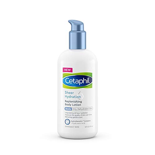 Cetaphil Sheer Hydration Body Lotion, 16 fl oz, 48Hr Moisturizer for Dry, Sensitive Skin, with Hyaluronic Acid, Vitamin E & B5