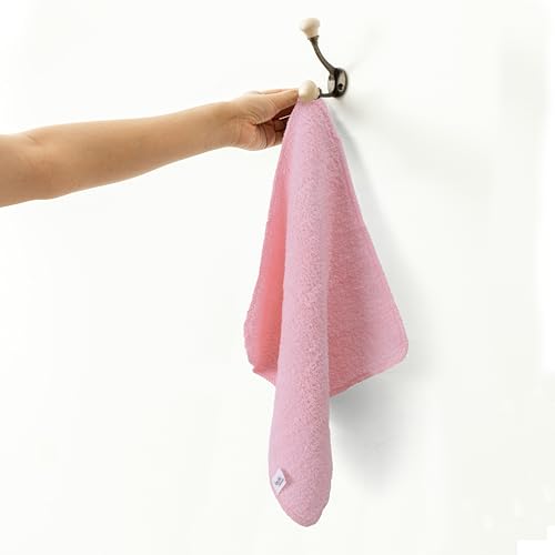 Textila Cotton Terry Washcloths Set – 12x12 Inch, 10-Pack Multicolor