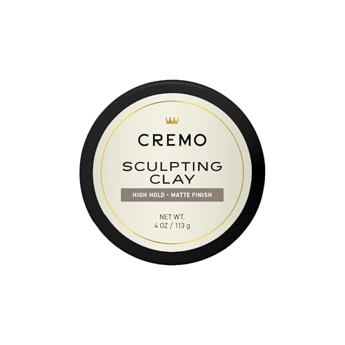 Cremo Men's Hair Clay - Matte Finish Sculpting Paste, 4 oz