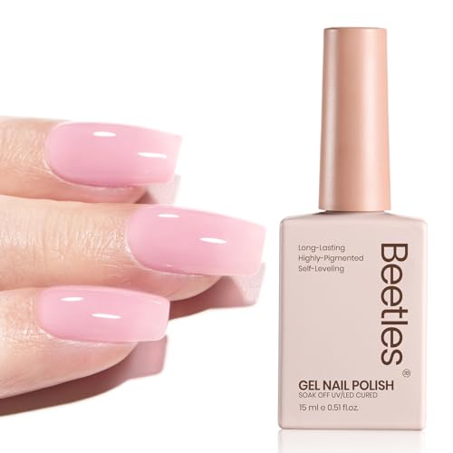 Beetles Nude Gel Nail Polish - Sheer Pink Ballet Tutu, 15ml Long-Lasting Gel