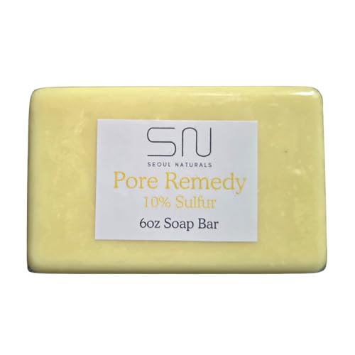 Seoul Naturals Pore Remedy, 10% Sulfur Soap with Lemongrass and Tea Tree Oil, k beauty, 6 oz