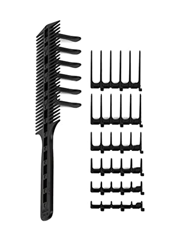 CombPal Hair Cutting Scissor Comb Set with 7 Guides