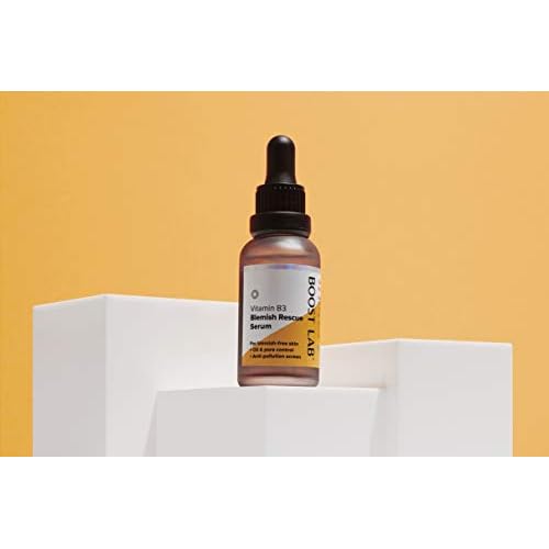 BOOST LAB Vitamin B3 Blemish Rescue Serum - Reduce Skin Blemishes, Acne, Enlarged Pores, Redness and Oily Skin - Simple, Pure & Potent - Paraben, Sulphate, Fragrance & Cruelty Free - 30 ml (1 fl oz)