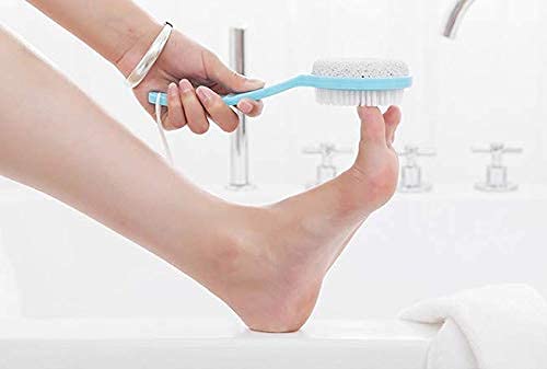 WAFJAMF Foot Stone Brush Exfoliating Brush Shower Foot Srubber with Pumice(1 PCS Blue）