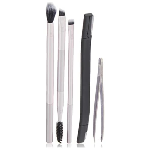 Real Techniques Limited Edition Blush, Blend, Brow Makeup Brush Set to Shape, Fill and Perfect, Mother's Day & Easter Gift, Pink, 5 Count, Perfect For Wife, Spouse, Girlfriend, and Daughter