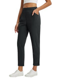 Baleaf Women's Stretchy Travel Pants with Zipper Pockets
