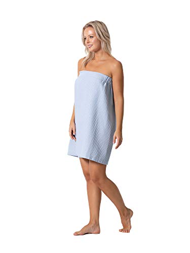 Turkish Linen Waffle Spa Wrap with Adjustable Closure