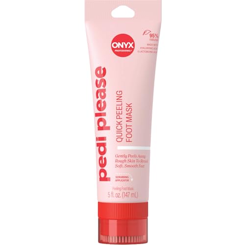 Onyx Professional Pedi Please Exfoliating Foot Mask Gel with Brush, 5 oz