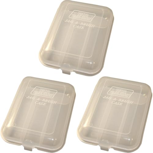 MTM JAG-00 Jag and Brush Case, 4 Compartments, USA Made, Clear (Pack of 3)