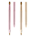 Unaone 2-Pack Retractable Lip Brush with Lid | Dual-Ended