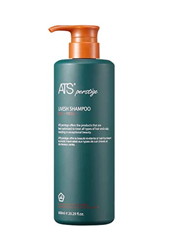 ATS Perstige Livesh Shampoo, 600ML, 20.29 fl.oz, Refreshing, Hair Loss and Growth Silicone Free Shampoo