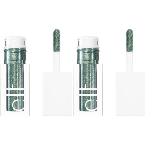 e.l.f. Liquid Glitter Eyeshadow, Long Lasting, Quick-Drying, Opaque, Gel-Based Eyeshadow for Creating High-Impact, Multi-Dimensional Eye Looks, Mermaid Shimmy, 0.10 Fl Oz (Pack of 2)