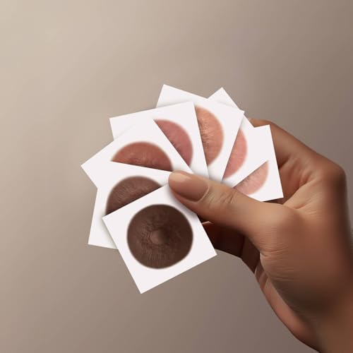 TataTattoos Temporary Realistic Nipple/Areola Tattoos ? Non-Surgical for Mastectomy Recovery ? for Post Breast Cancer Surgery (Olive, Medium (Pack of 4))
