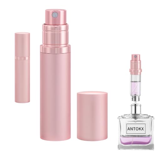 ANTOKX Pink 5ML Refillable Perfume Travel Spray Bottle Atomizer
