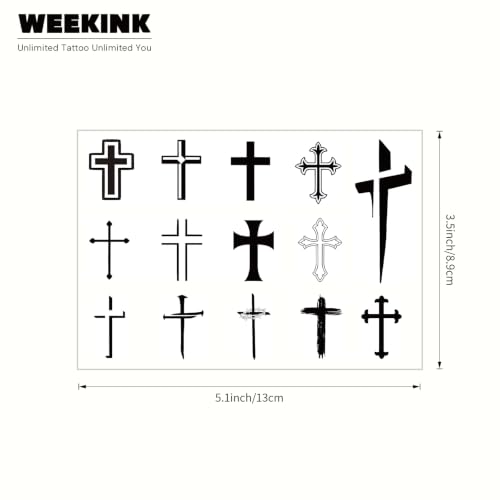 Cross Temporary Tattoos Men – 11 Christian Designs, Waterproof