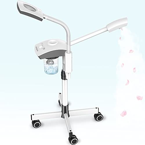 Professional 2-in-1 Facial Steamer with 3X Magnifying Lamp
