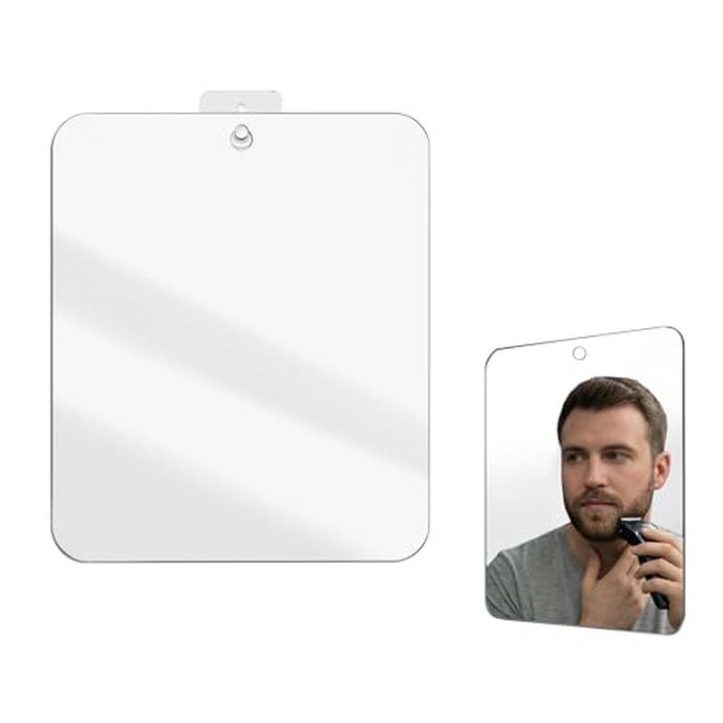 Fogless Shower Mirror for Shaving with Adhesive Hook - Acrylic