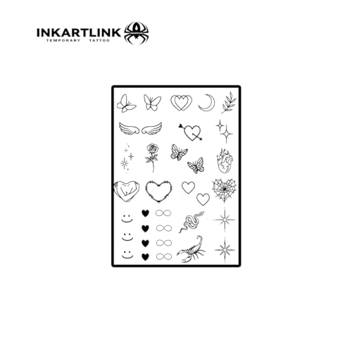 INKARTLINK Semi-Permanent Temporary Tattoos - Waterproof Henna Designs