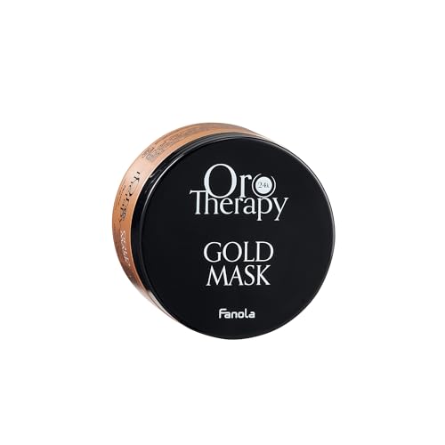 Fanola Oro Therapy Hair Mask Treatment - Infused with Keratin, Argan Oil, and Micro-Active Gold - Hair Care Treatment for Damaged or Frizzy Strands (10.14 oz)