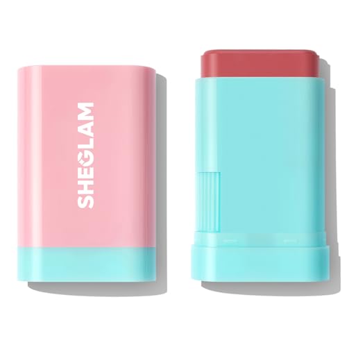 SHEGLAM Glass Glow Blush Stick Cream for Cheek and Lip, Waterproof