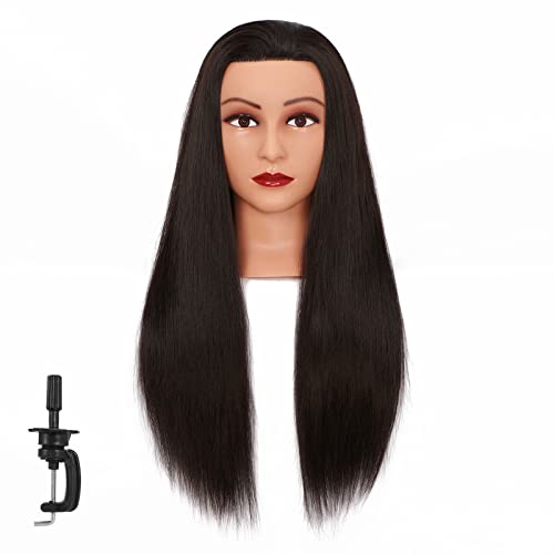 26"-28" Synthetic Hair Mannequin Head for Styling & Braiding Practice