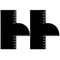 2 Pcs Barber Enhancement Cards T-Shape Hairline Beard Shaping Tool