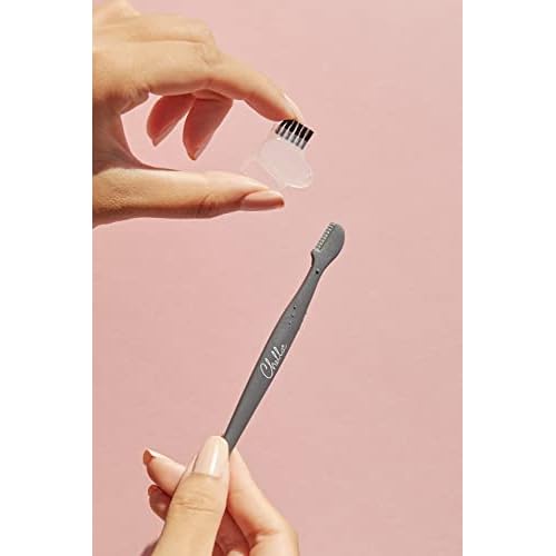 Chella Eyebrow Razor, Brow Razor with Eyebrow Brush and Comb, Pack of 2