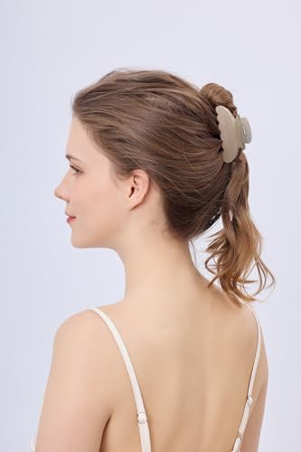 Apricot Acetate Claw Clips 3-Inch for Fine & Thick Hair