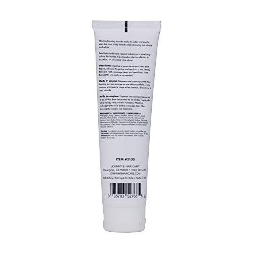 JOHNNY B. Refreshing Beard Wash, Softens and Soothes Facial Hair 3.3 oz.