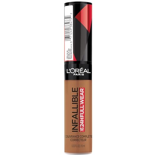 L'Oreal Paris Makeup Infallible Full Wear Waterproof Matte Concealer, Full Coverage, Cocoa, 0.33 fl. oz.