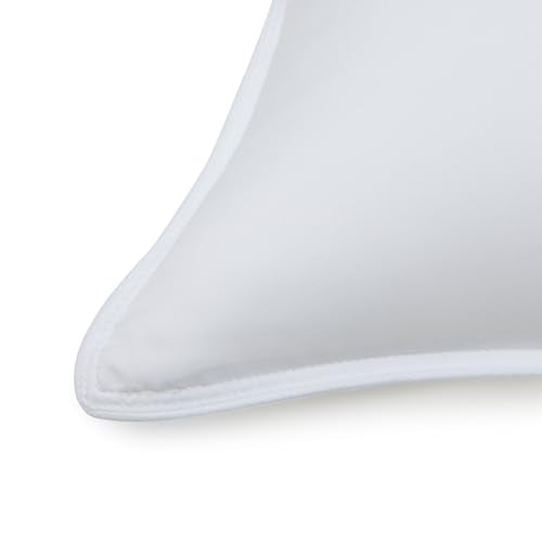 Amazon Basics Down Alternative Bed Pillows, Medium Density For Back and Side Sleepers, King, 2-Pack, White, 36 in L x 20 in W