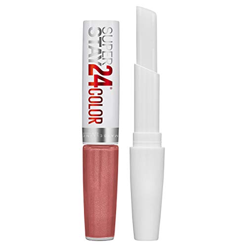 Maybelline SuperStay 24 2-Step Liquid Lipstick Makeup, Committed Coral, 1 kit