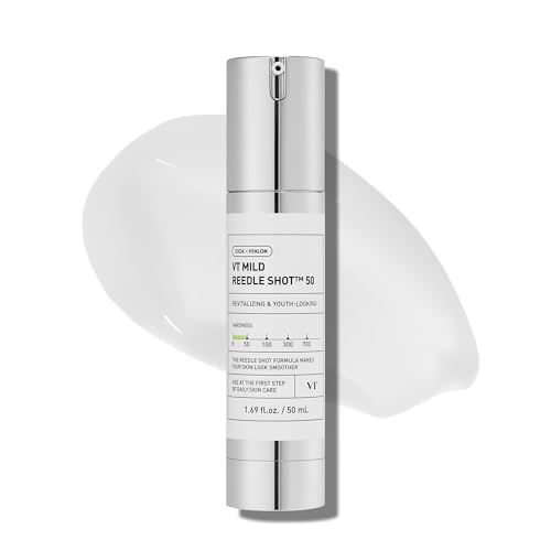 VT COSMETICS CICA Reedle Shot 50, Spicule Microneedling Serum for Pore Care & Exfoliation, Exosome, Centella Asiatica for Glass Skin, Smooth Texture, Korean Liquid Skin Booster (1.69 Fl Oz / 50ml)