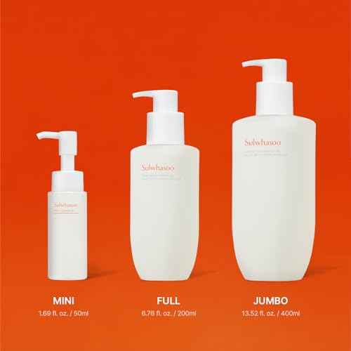 Sulwhasoo Gentle Cleansing Oil ? Daily Oil Cleanser with Korean Herbal Ingredients for Face | Removes Waterproof Makeup & SPF, Softens & Nourishes Skin | Hydrating Double Cleansing, Korean Skincare
