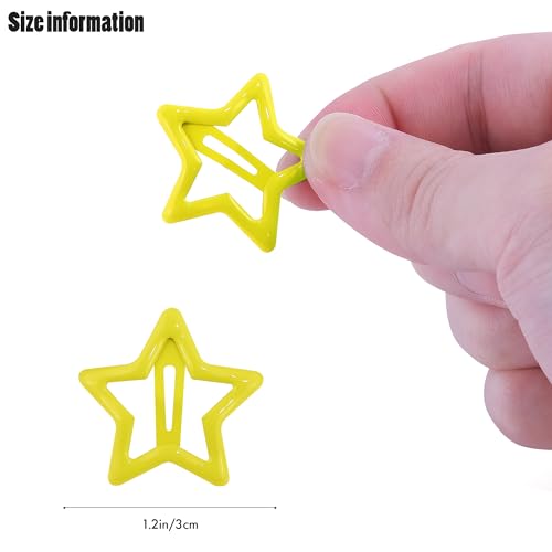 Star Hair Clips 100PCS Metal Snap Barrettes for Girls Women