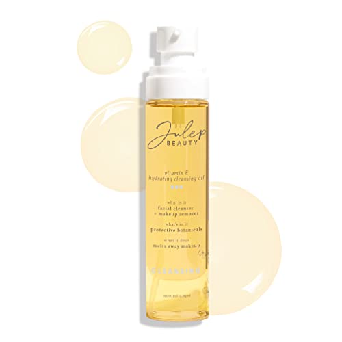 Julep Cleansing and Brightening Skincare Set | Vitamin E Hydrating Oil Cleanser with Charcoal Exfoliating Facial Sponge + So Awake Radiant Complexion Booster Daily Moisturizer (